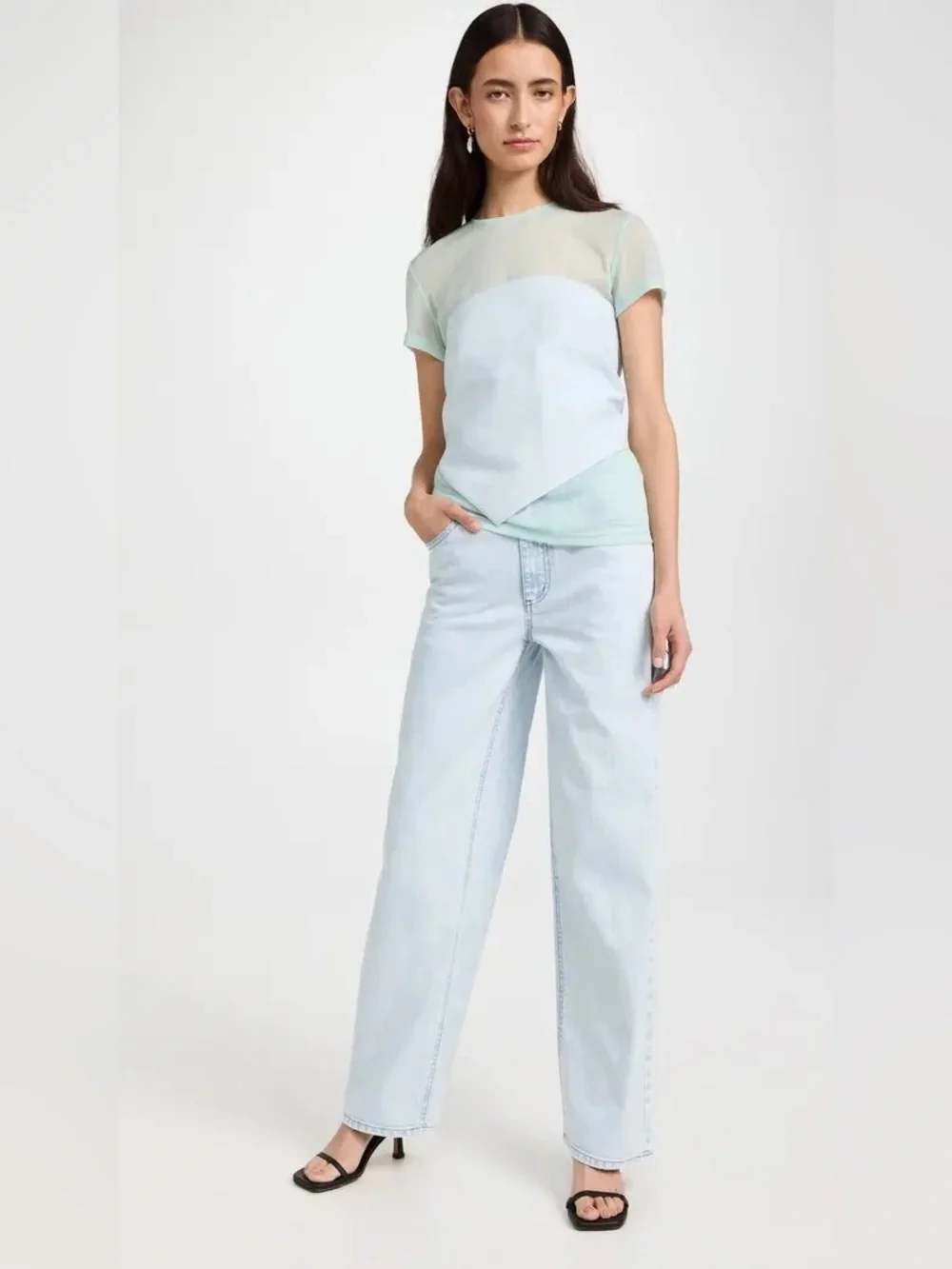 Tibi Bleached Denim Sam Carpenter Jean Women’s Size 28